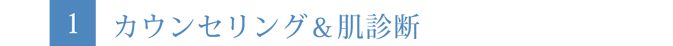 カウンセリングと肌診断