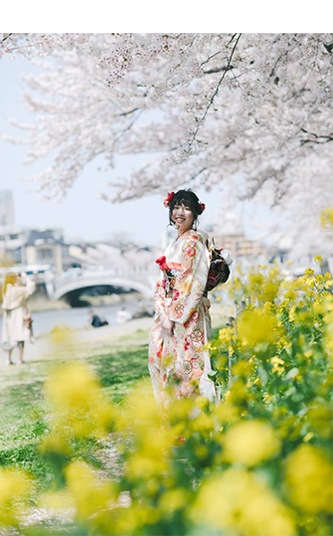 成人式　外ロケ撮影